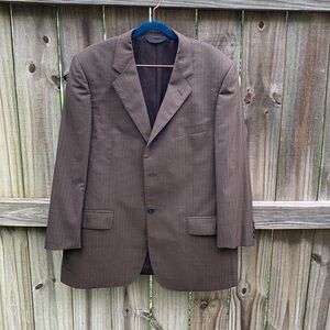Baroni “super 150’s” brown wool suit, size 44R